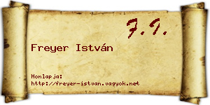 Freyer István névjegykártya