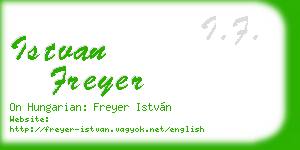 istvan freyer business card